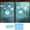 Outdoor Halloween Sticker Static Window Clings, Removable Ghost Pumpkin Bat Spider Web Stickers, No Residue Decal Self-Adhesive Glass Decor,