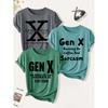 3 Pack of women's summer tops | Gen X Modern American-style slogan print T Shirt | Cute and trendy casual round-neck short-sleeve suit | 2026 Summer