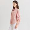 Womens Long Sleeve Cotton Shirt 2026 Loose Fit POLO Collar Minimalist Office Wear Pure Color