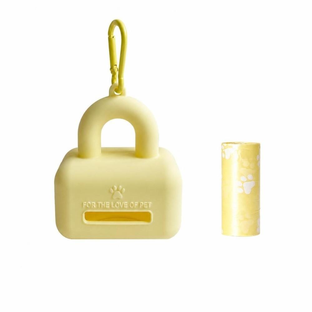 Carabiner Included Pet Waste Bag Dispenser Silicone Pet Outdoor Waste Bag Holder Outdoor Walking