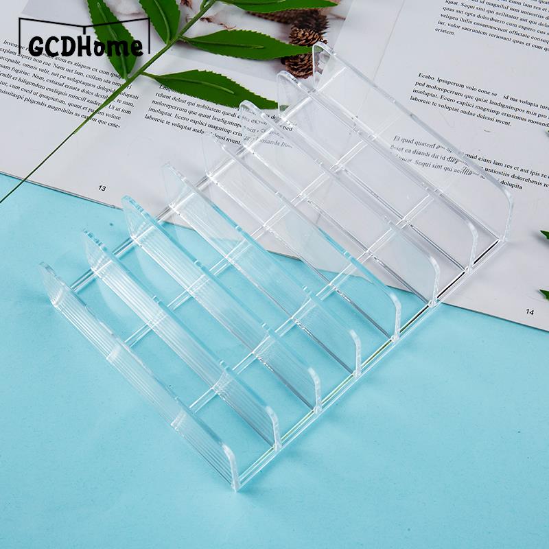 7 Grids Clear Acrylic Eyeshadow Compact Organizer Drawer Organization Transparent Slot Cosmetics Case Divider Makeup Storage Box