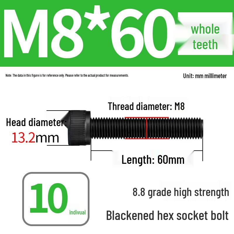 8.8 High-Strength Socket Head Cap Screw Bolt (M4-M20)
