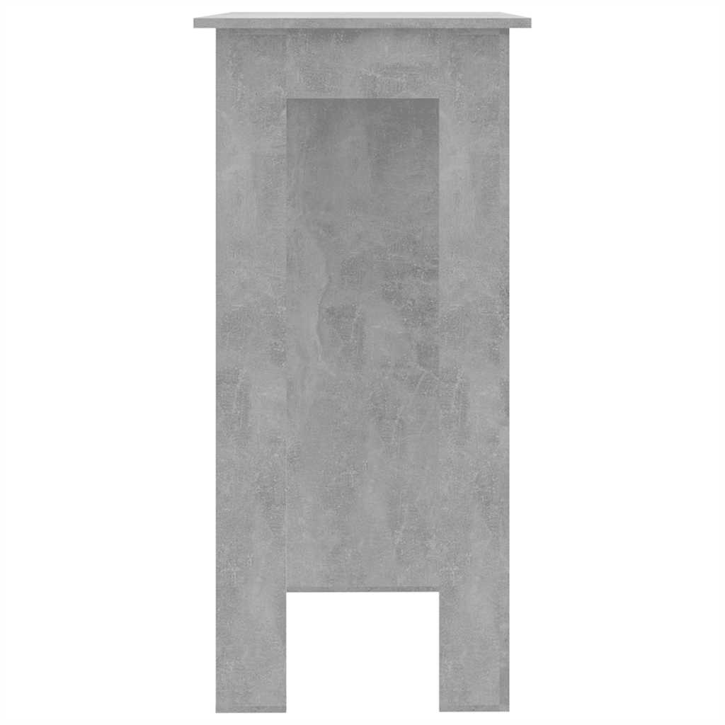 Vidaxl Bar Table With Shelves, Concrete Gray, 102X50X103.5 Cm
