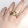 Adjustable Open Ring Men Women Vintage Cat Animal Design Sterling Retro Jewelry