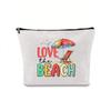 Large Capacity Linen Makeup Bag: Cross-Border Printed Cosmetic Storage with Zipper