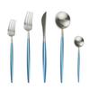 5pcs Plate Dinner Dessert Fork Spoon Knife Set Dinnerware Set 304 Stainless Steel Cutlery Set Tableware