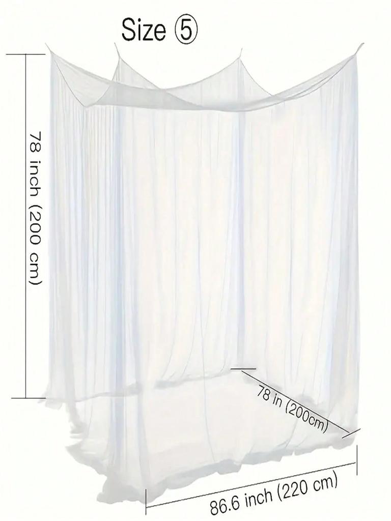 [Ultra-Large Mosquito Net] Ultra-Large 1pc King Size Mosquito Net Tent | 79x79x70 Inches, 300D Mesh with 15 Holes for Maximum Ve
