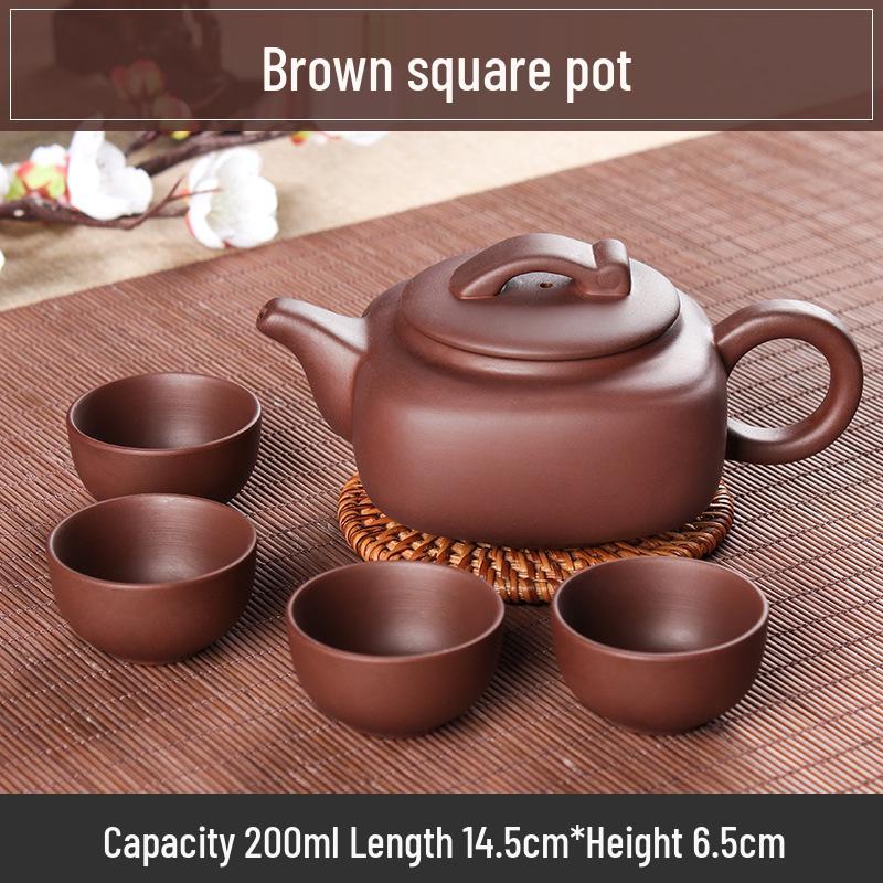Small Capacity Yixing Xishi Pot: Handmade Purple Clay Teapot with Filter - Antique Style Kung Fu Tea Set