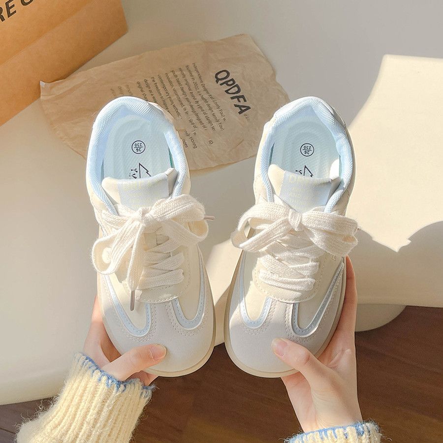 Dopamine board shoes women's spring new versatile shoes girls platform white shoes