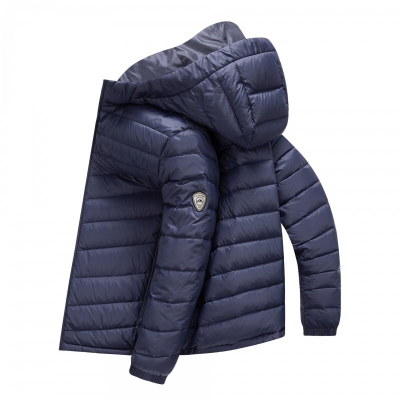 Mens Lightweight Down Jacket Winter Hoodless Zipper Warm Casual Outerwear Young Adults