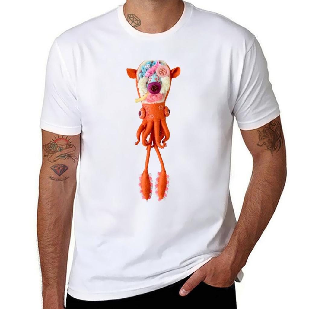 The Anatomy of Small Ear Squid TShirt Breathable Lightweight Summer Top