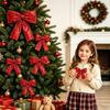 Sequin Decor Tree Ornament Shiny Surface Bow Pendant Easy Hang Christmas Bow  Festive Display