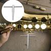 2PCS Metal Material Trumpet Wrench Silver Wind Instrument Repair Tool  For Trumpet