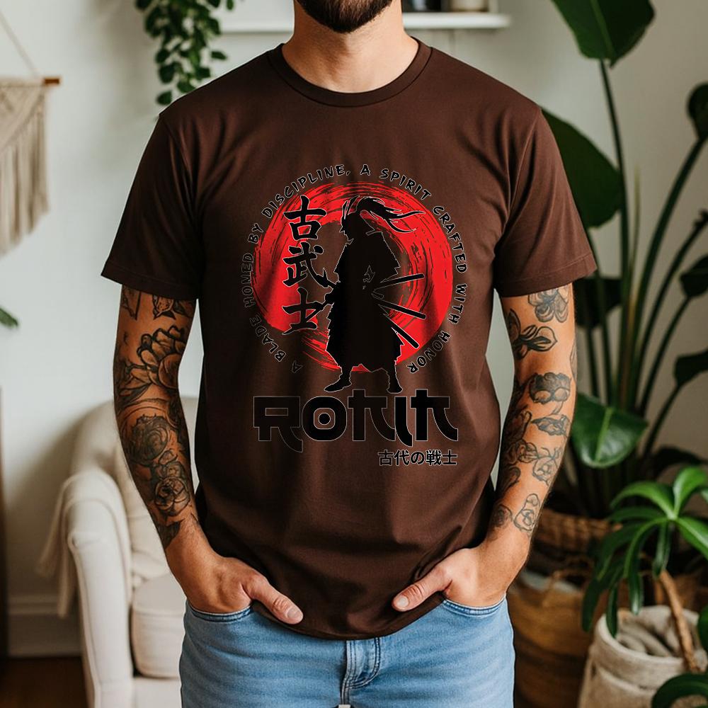 2026 Unisexs Casual Oversize Tee 100 Cotton Ancient Warrior Samurai Japanese Bushido Summer Short Sleeve