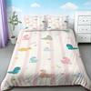 Duvet Cover 3pcs Cartoon Cute Color Dinosaur Print Coreless Down Duvet Cover Set, Multi Size Bedding Decoration, soft beautiful