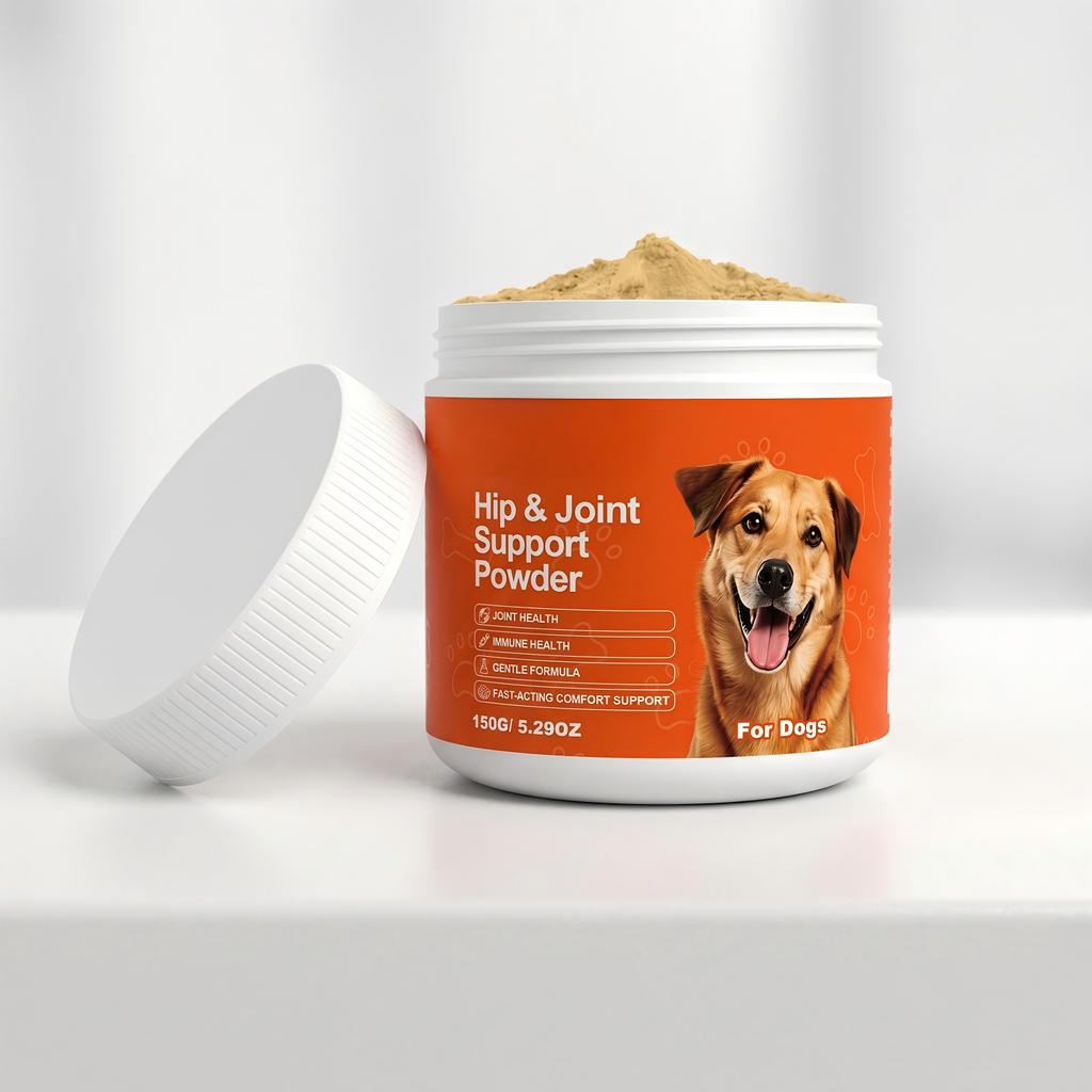 Polvere di Supporto per l'Articolazione dell'Anca per Cani 150g Integratore con Glucosamina Condroitina MSM e Ingredienti Naturali per la Mobilità e la Salute delle Articolazioni Canine