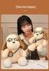 Cute Egg Tart Dog Plush Toy with Glasses - Palm-Sized Cloth Doll for Girls
