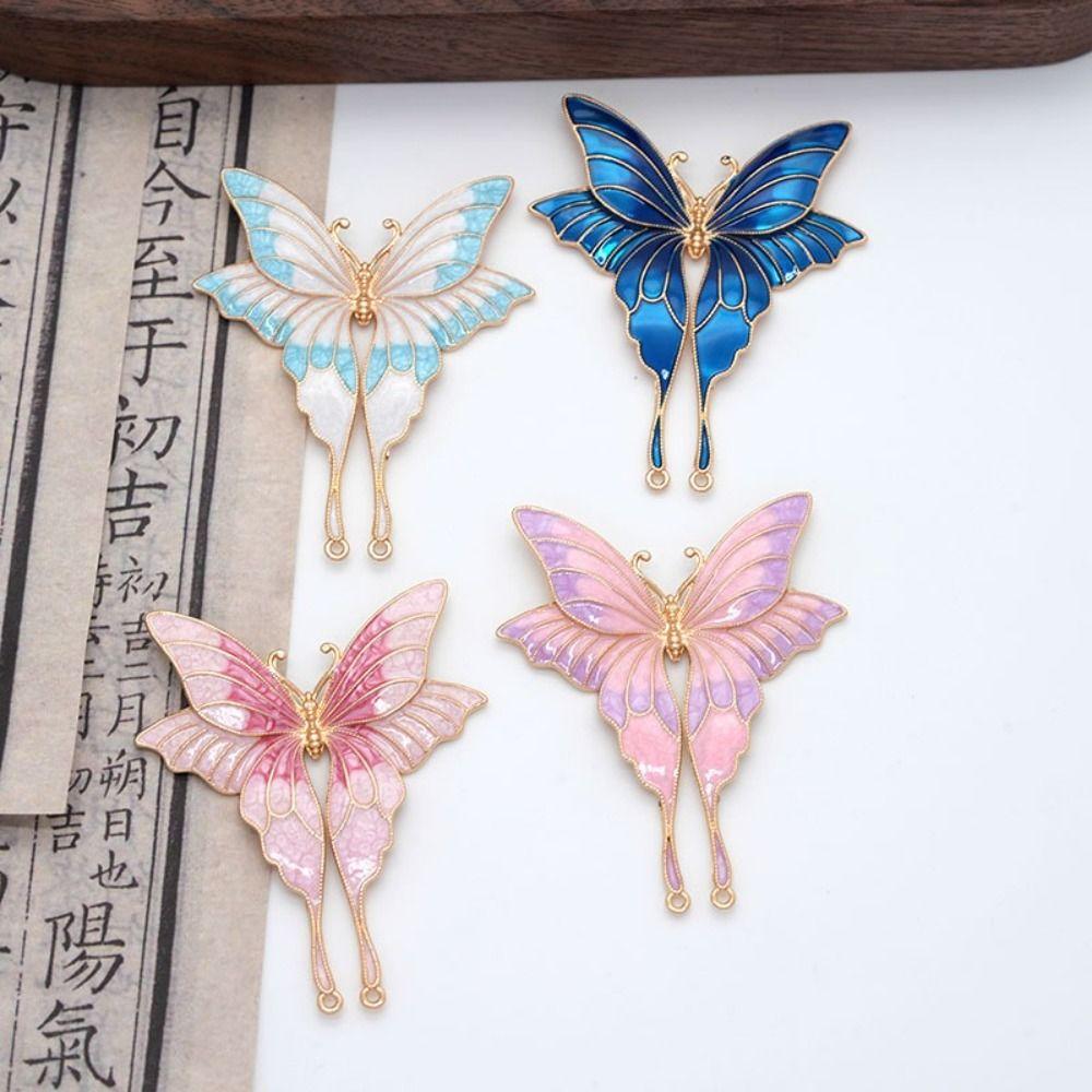 Alloy Material Butterfly Clothing Accessories Butterfly DIY Pendants Handmade Accessories