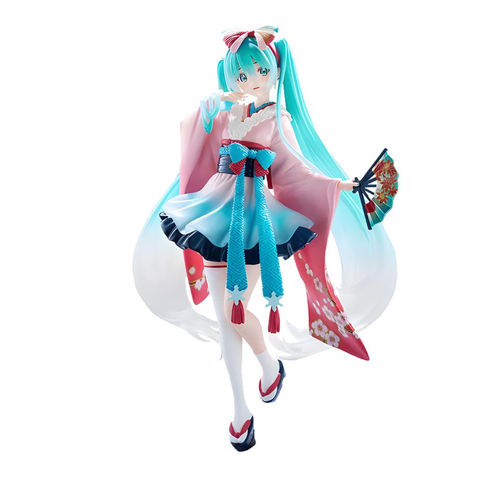 

Hot Hatsune Miku Anime Figure Toys Neo Tokyo Series Kimono MIKU Kawaii Cartoon PVC Action Figurine Model Dolls Birthdays Gifts