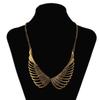 Fashionable Retro Angel Wing Pendant Women Metal Necklace Accessory
