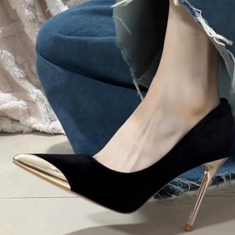 Módní Tenké Vysoké Podpatky Dámské Párty Klubové Boty Módní Mělké Boty se Špičatou Špičkou Elegantní Párty Lodičky pro Striptérky