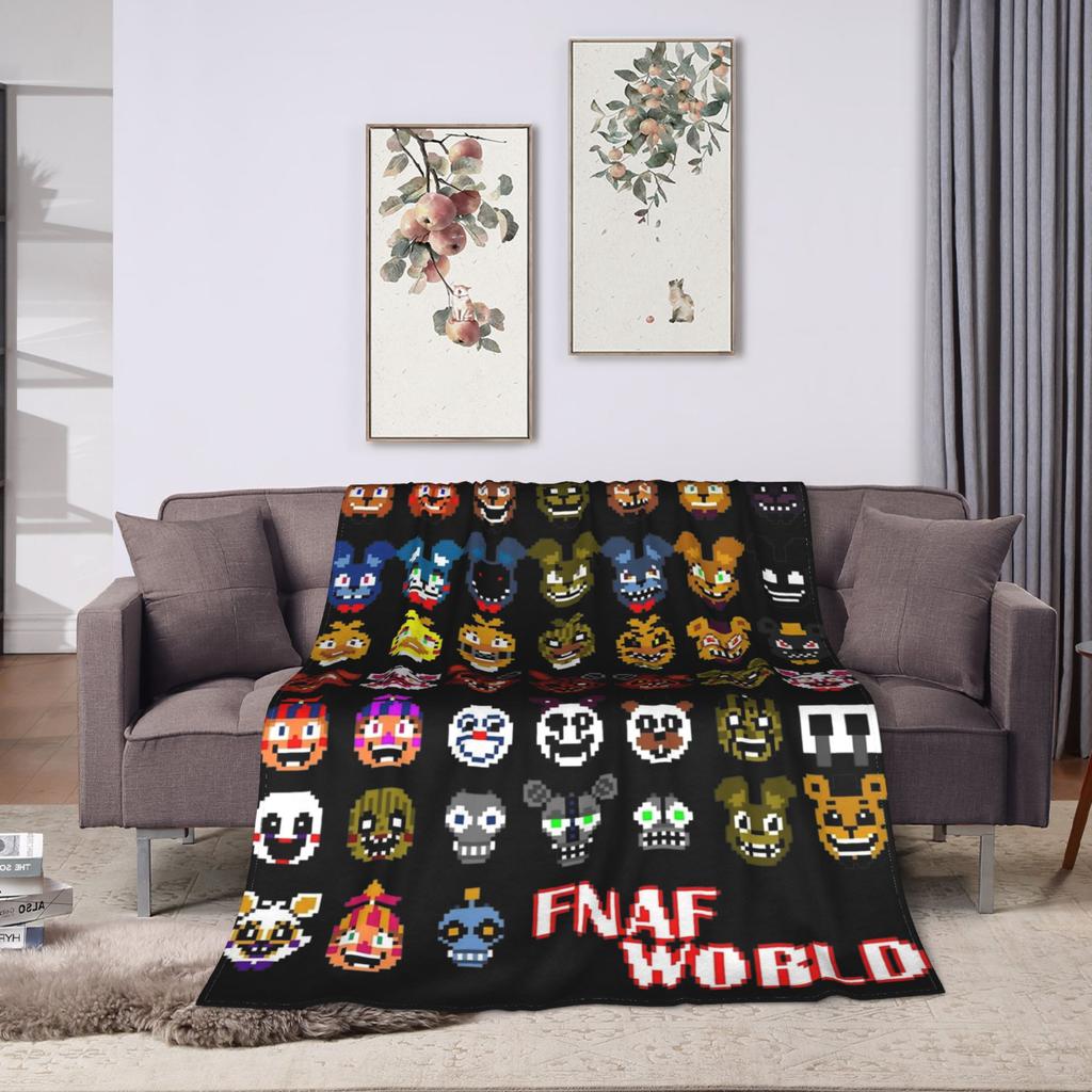 Bei Freddys Phantom Freddy Decken Fleece Herbst FNAF Spiel Atmungsaktiv Warm Überwürfe für Bettwäsche Schlafzimmer Bettwäsche Überwürfe