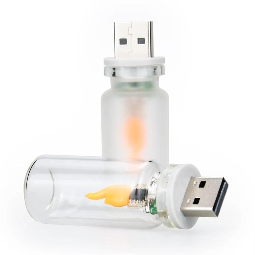 Flickering Flame LED Flame Lamp Warm Light USB Atmosphere Light  Home Room Decor