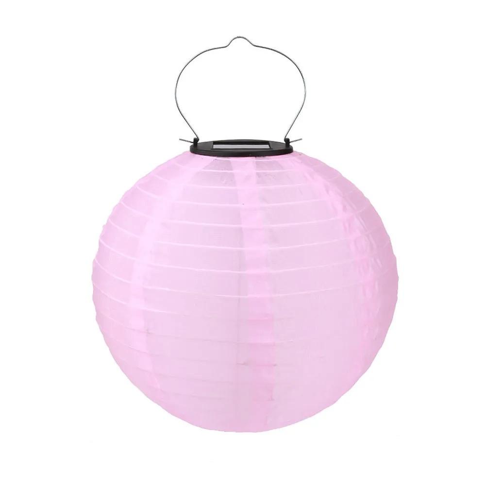 Lanterna de Tecido de Nylon Solar 8" 20cm 10" 25cm 12" 30cm Para Decoração de Jardim