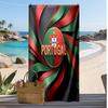 Asciugamano da Spiaggia Stampa Calcio Portogallo Asciugatura Rapida Super Assorbente Morbido Asciugamano da Bagno per Nuoto Spiaggia Viaggio Souvenir Regalo