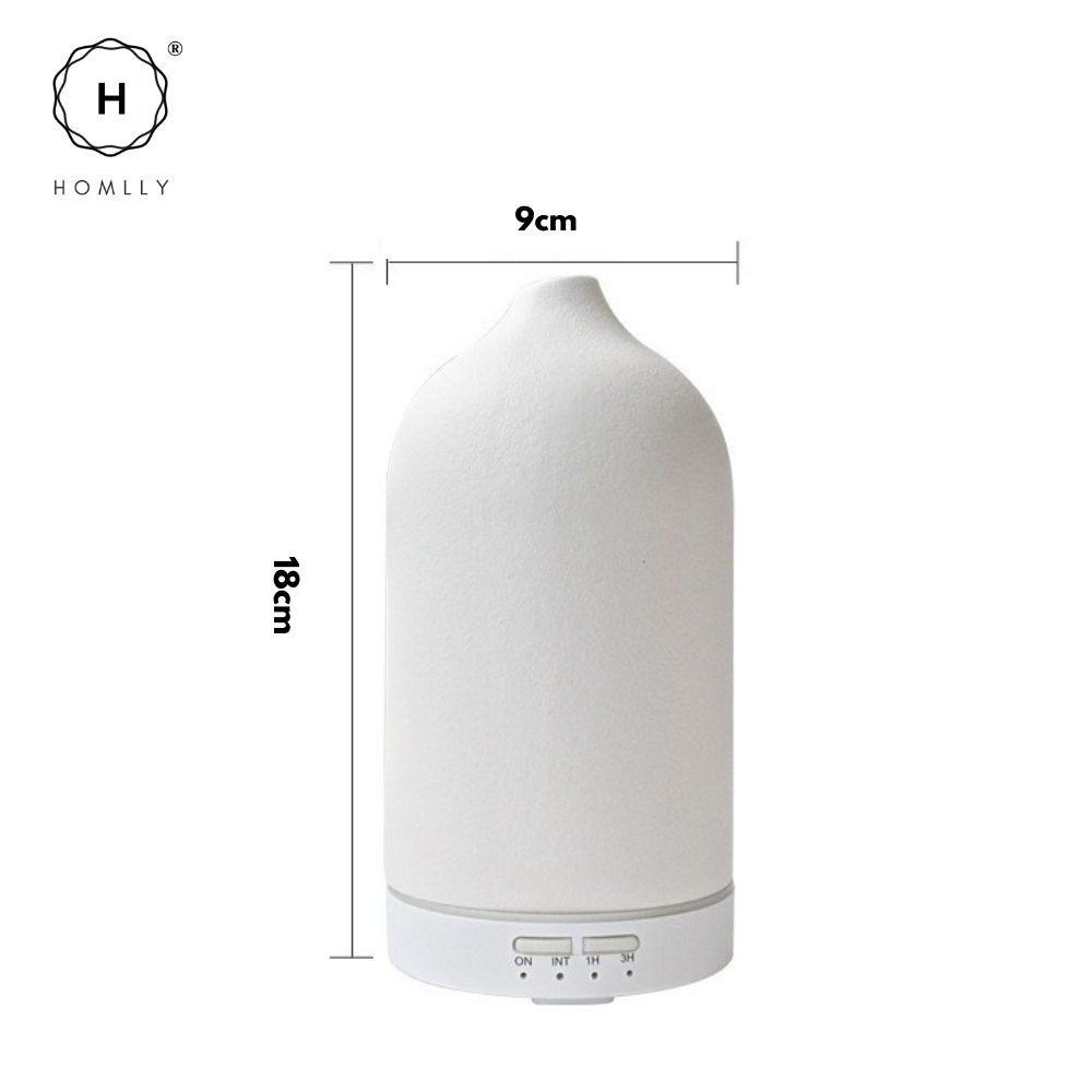 Homlly Ceramic Aromatherapy Essential Oil Diffuser Humidifier (120ml)
