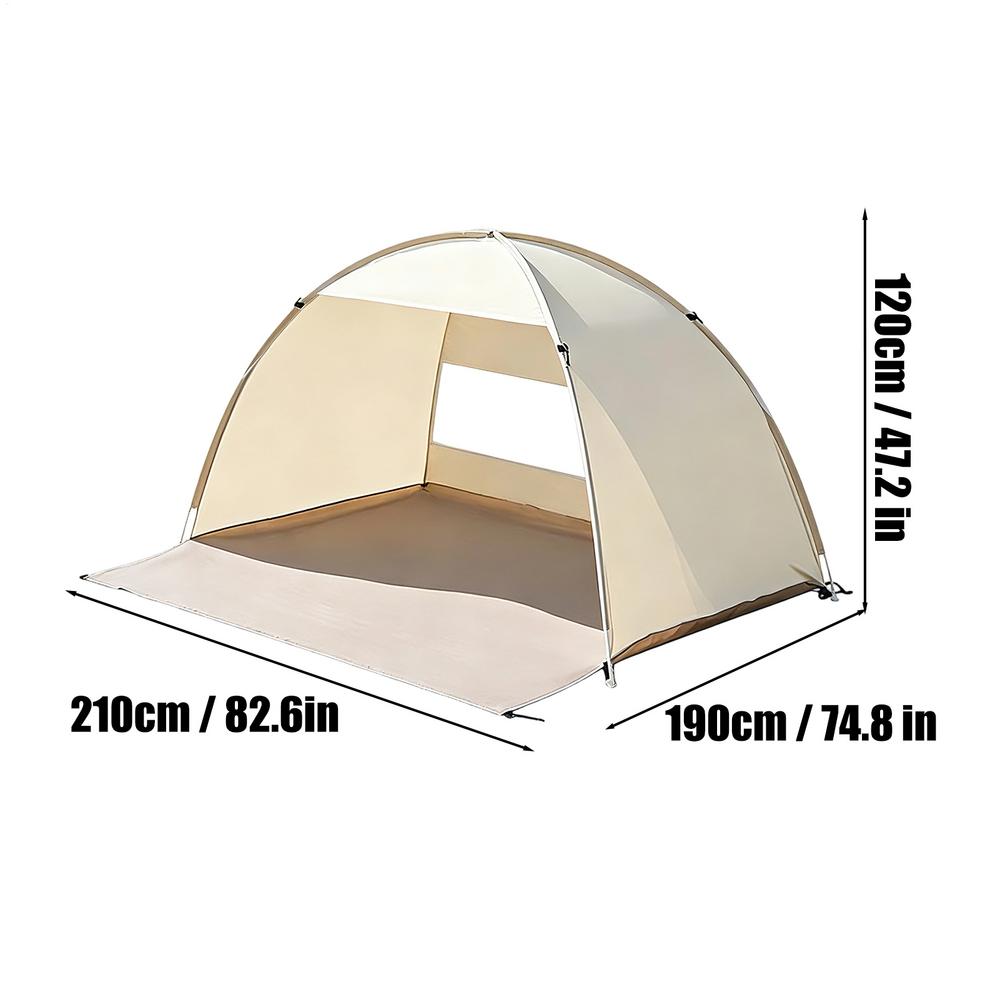 Beach Tent Sun Shelter Portable Easy Setup Anti-UV Shade Tent Beach For 3-4 Person Outdoor Camping Garden Family Picnic Fishing