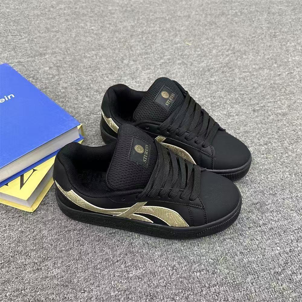 Hong Kong Style Niche White Gray Bread Shoes Women's Ins Tide 2025 Spring and Autumn New Versatile Sports and Leisure Moral Training Board Shoes