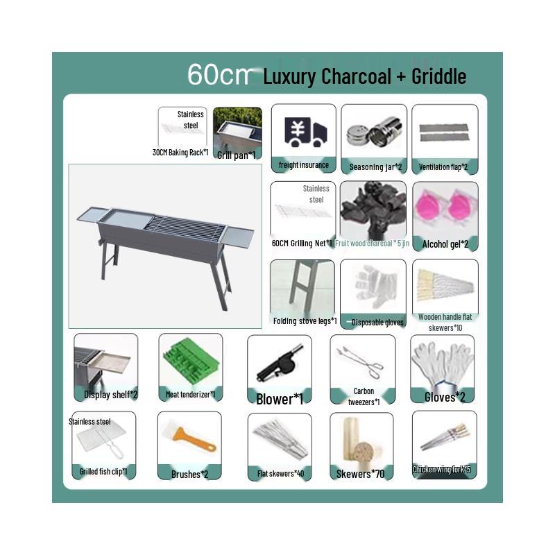 Outdoor Charcoal BBQ Grill