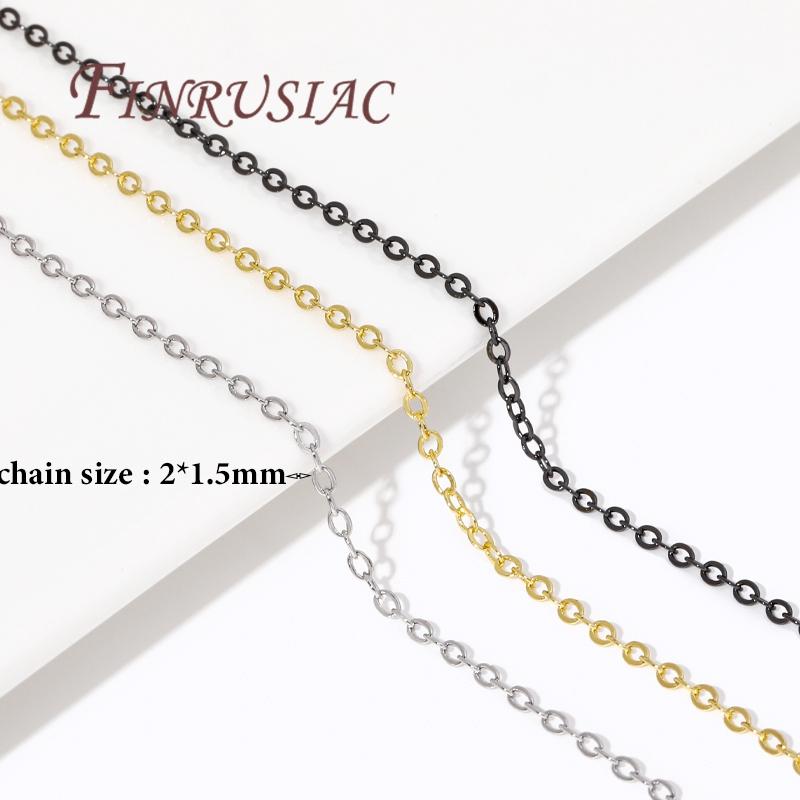Metal Flat O Shape Chain 18K Gold Plated 1.5MM Thin Chains,Necklace Chain,Handmade DIY Jewelry Making,Wholesale Bulk Metal Chain