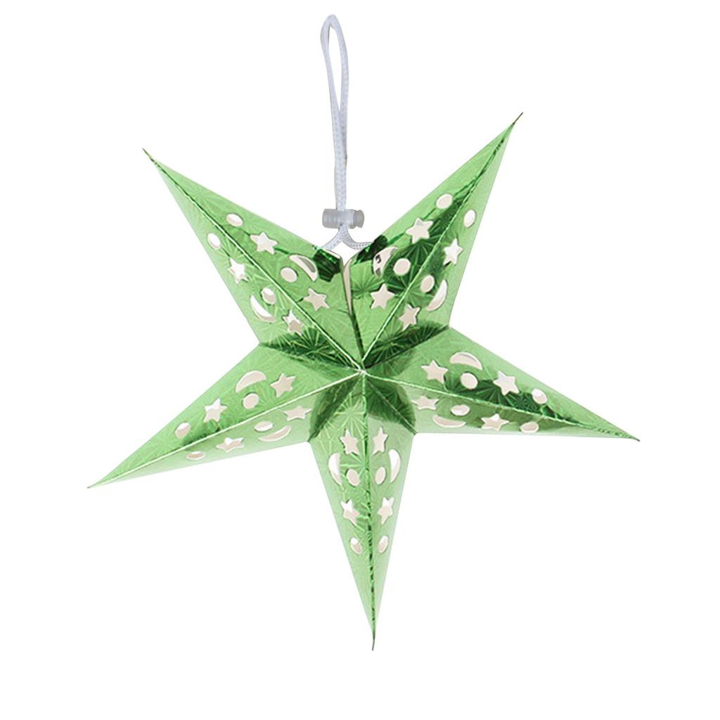 5 Pointed Star Paper Snowflake Ceiling Hanging Star For Wedding Birthday Xmas Party Home Decoration
