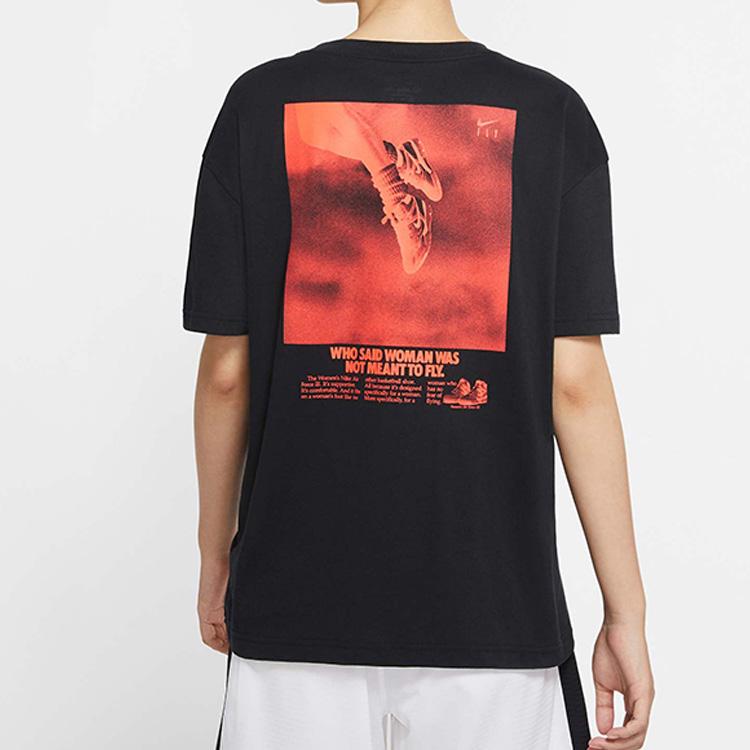 Nike Dri-Fit Basketball Short Sleeve T-Shirt Women Tops Black CV0951-010