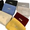 Yellow knitted wool scarf, women's autumn and winter Korean high-end sense, thickened atmosphere, warm and cold-proof neck scarf