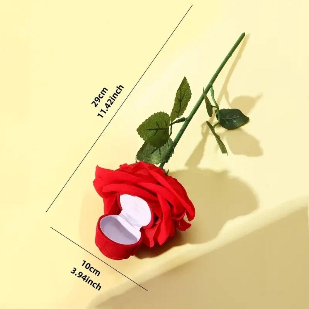 Velvet Romantic Wedding Ring Holder Stud Earrings Engagement Rings Box Jewelry Box Gift Box