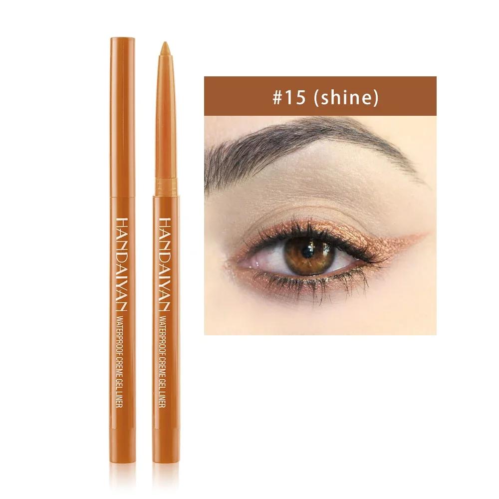 HANDAIYAN Matte Colorful Eye Liner Pen Cream Lasting Eyeliner Gel Pencils Option Easy To Wear Cosmetics White Yellow Blue Purple