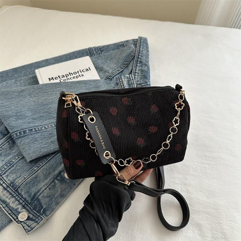 Mode süße Mädchen Kissen Tasche einfache lässig Cord Schultertasche