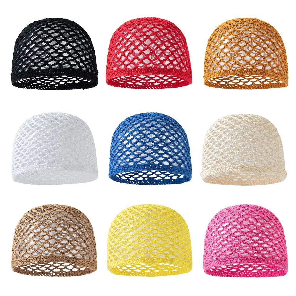 Cappello lavorato a maglia traforato Cappello all'uncinetto traforato Berretto alla moda Donna