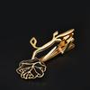 Detachable Tie Back Golden Flower Design Tie Clip Versatile Bow Tie Clip Weddings Business Suits Accessories