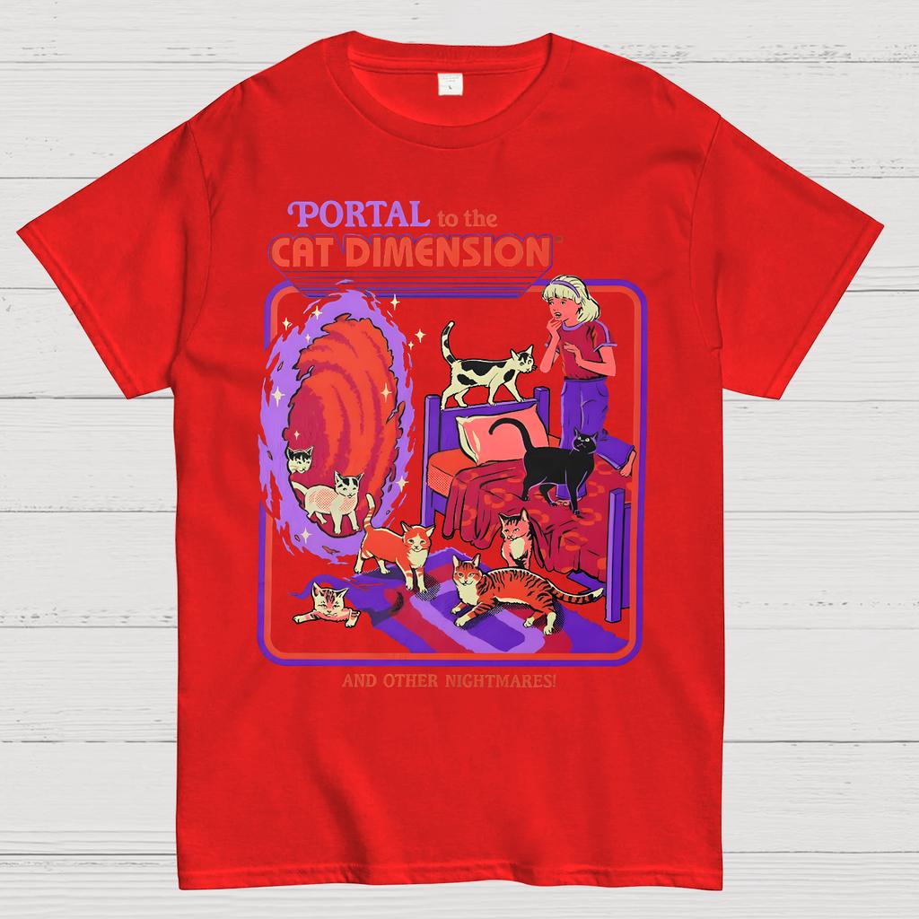 Das Katzen-Dimension Baumwoll-Sommer-Freizeit-Cooles Lockeres T-Shirt