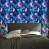 Wallpaper Ink blue, navy blue, purple and turquoise 50x1000