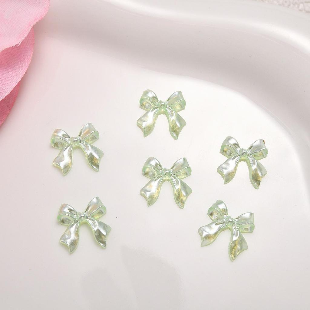 3D Pink Ribbon Bow Nail Accessories - Handmade DIY Wearable