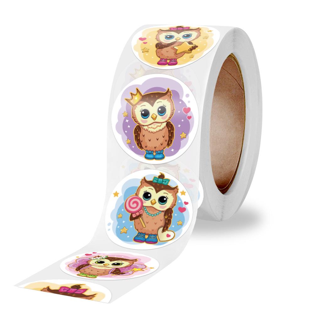 100-500pcs owl Sticker Cute Animals Sticker for Kids Classic Toy Decoration School Teacher Supplies Encouragement Sticker