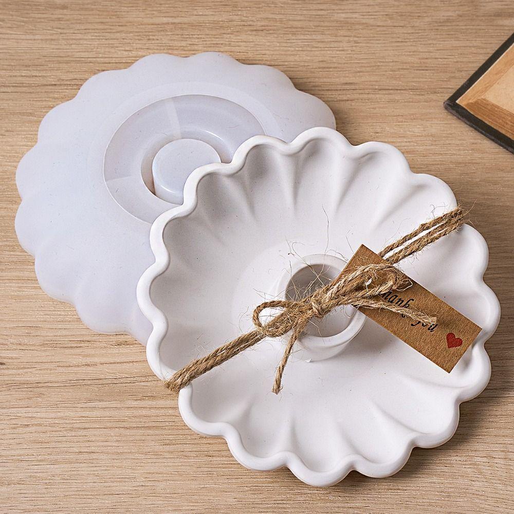 Silicone Aromatherapy Candle Mold Wave Bowl-Shaped Plaster Mold Candlestick Mold  Wedding Decor