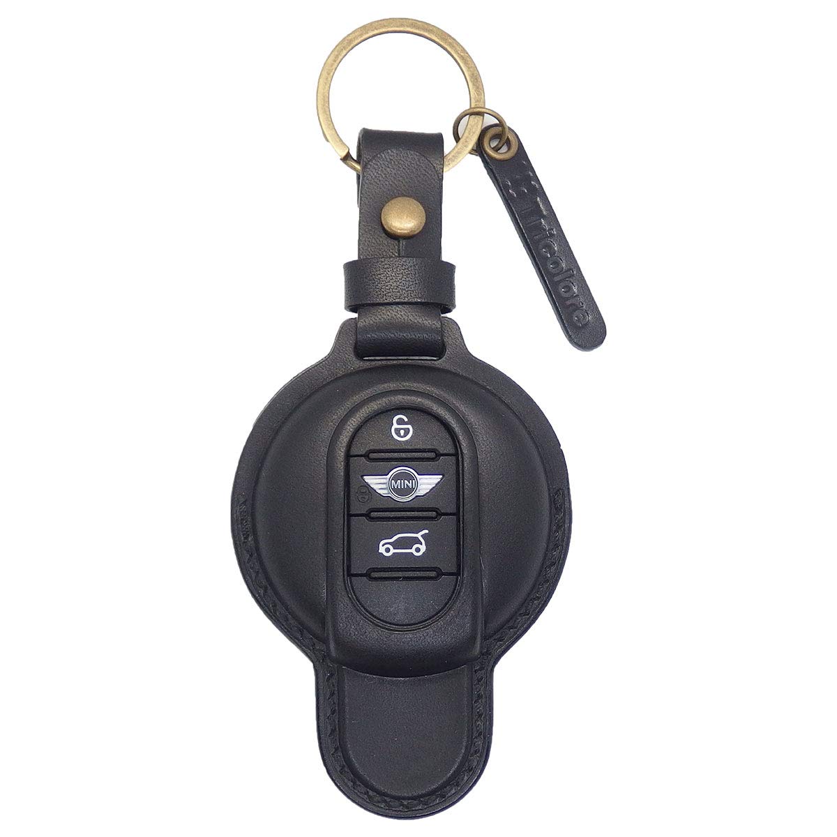 

3 F54 F55 F56 F57 F60 Fully Genuine Leather Smart Key Case Black [MINI Button] / / / / Hand-stitched [1SC6I0143] 1SC6I0143-B чёрный