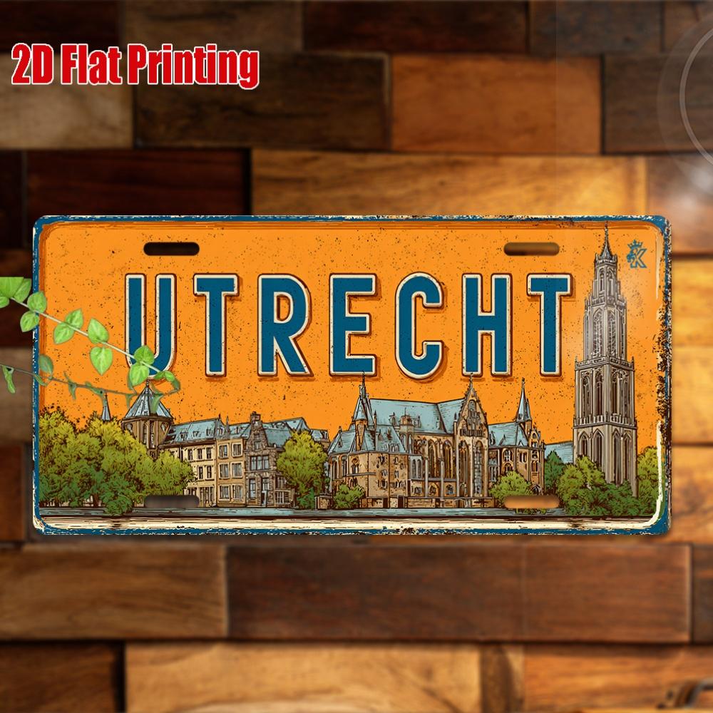 D Flat Pc Vintage Metal Plaque for Decorative Use Only Outdoor Sign Wall Decor (cm Xcm) Utrecht Aluminum Sign