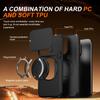 Sliding Camera Lens Cover Armor Phone Case For VIVO V70 V2538 V70Elite V2548 Metal Ring Stand TPU Frame Plastic Shockproof Shell
